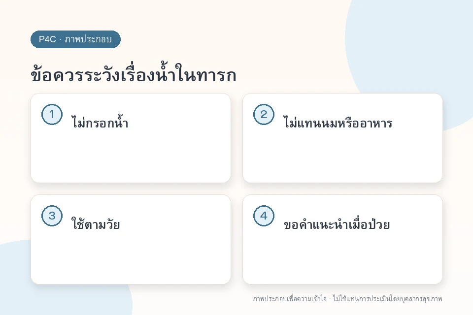 ข้อควรระวังเรื่องน้ำในทารก
